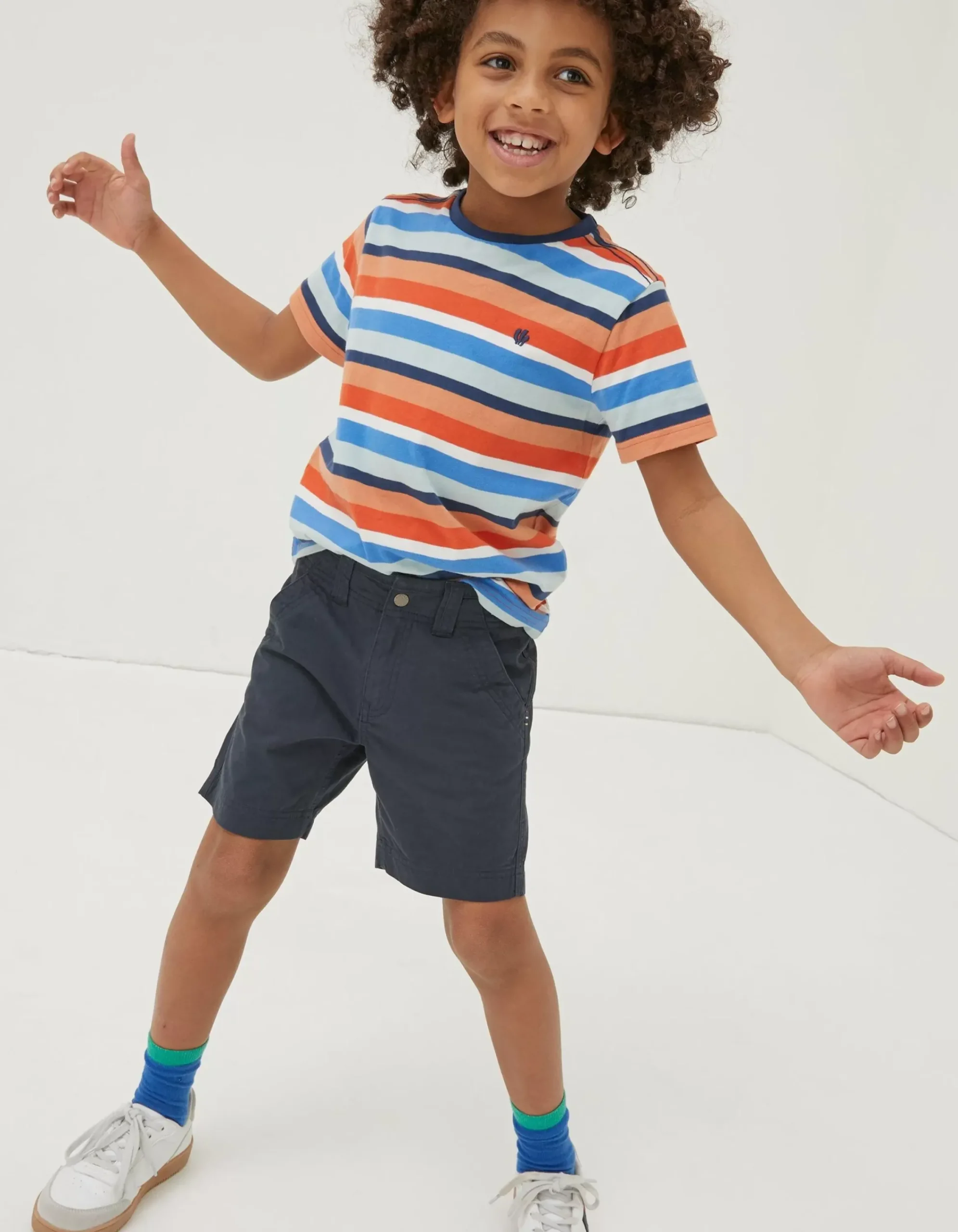FatFace Elias Flat Front Shorts Navy Hot