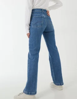 FatFace Elise Wide Leg Comfort Stretch Jeans Vintagepale New