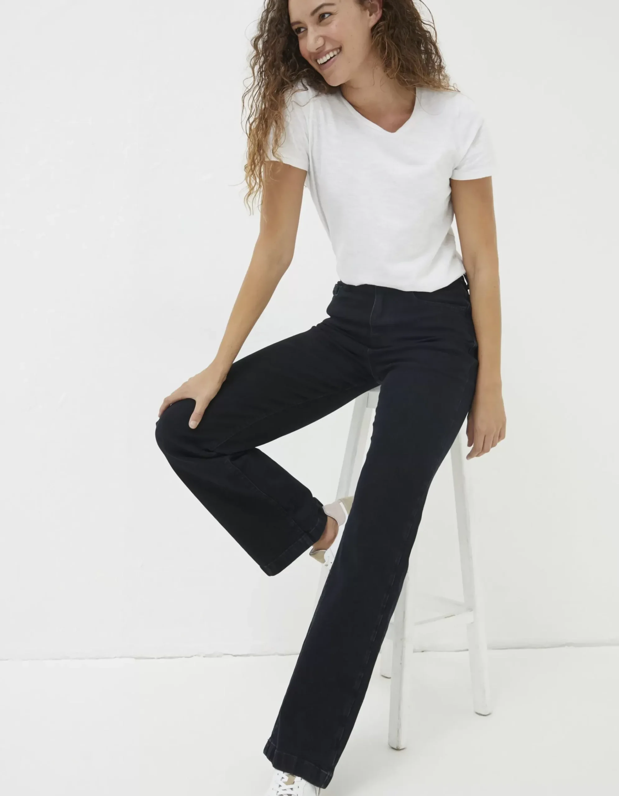 FatFace Elise Wide Leg Jeans Dark Blue Hot