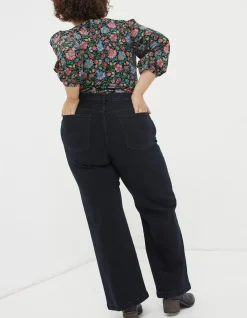 FatFace Elise Wide Leg Jeans Dark Blue Hot