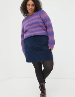 FatFace Eliza Cord Skirt Navy Discount