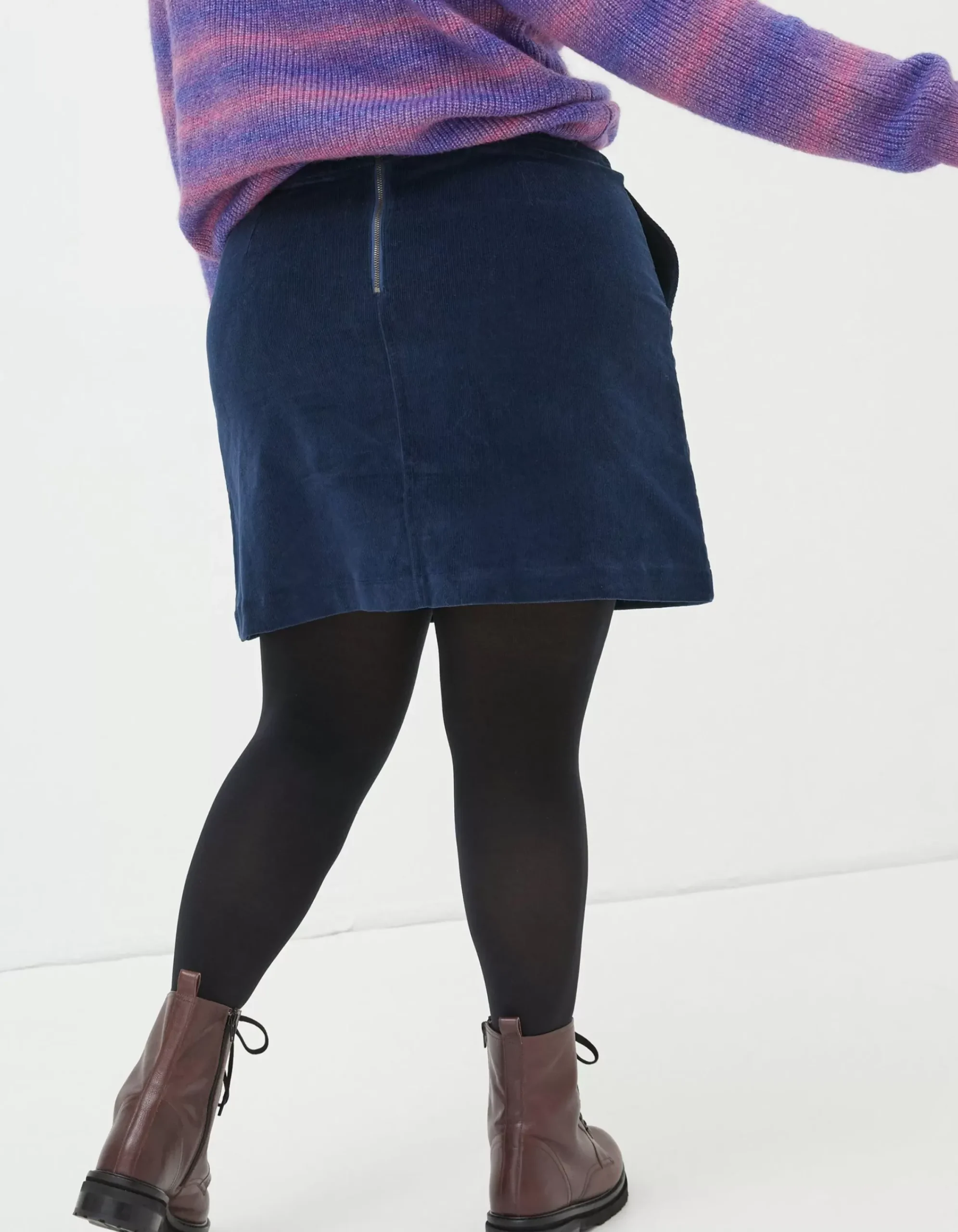 FatFace Eliza Cord Skirt Navy Discount