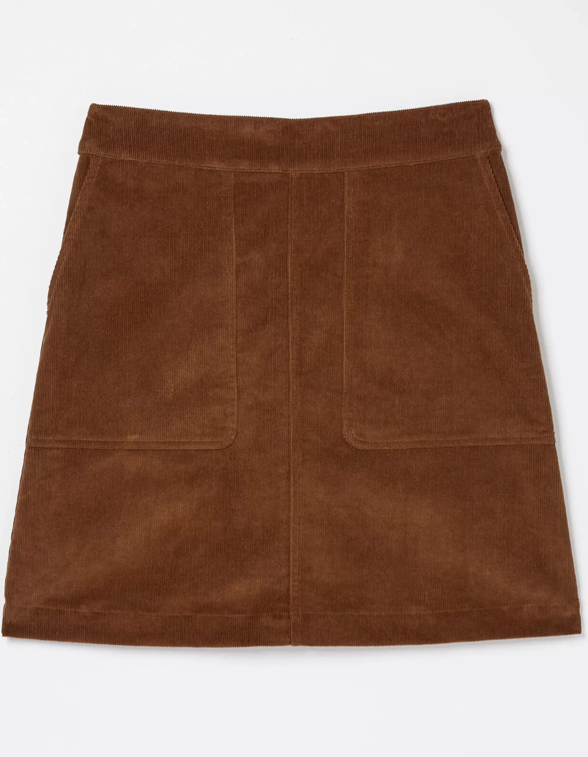 FatFace Eliza Cord Skirt Dark Tan Clearance