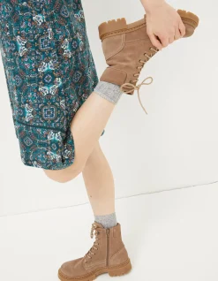 FatFace Eliza Suede Ankle Worker Boot Stone