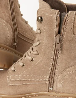 FatFace Eliza Suede Ankle Worker Boot Stone