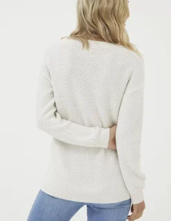 FatFace Ellie Crew Jumper Ivory Discount