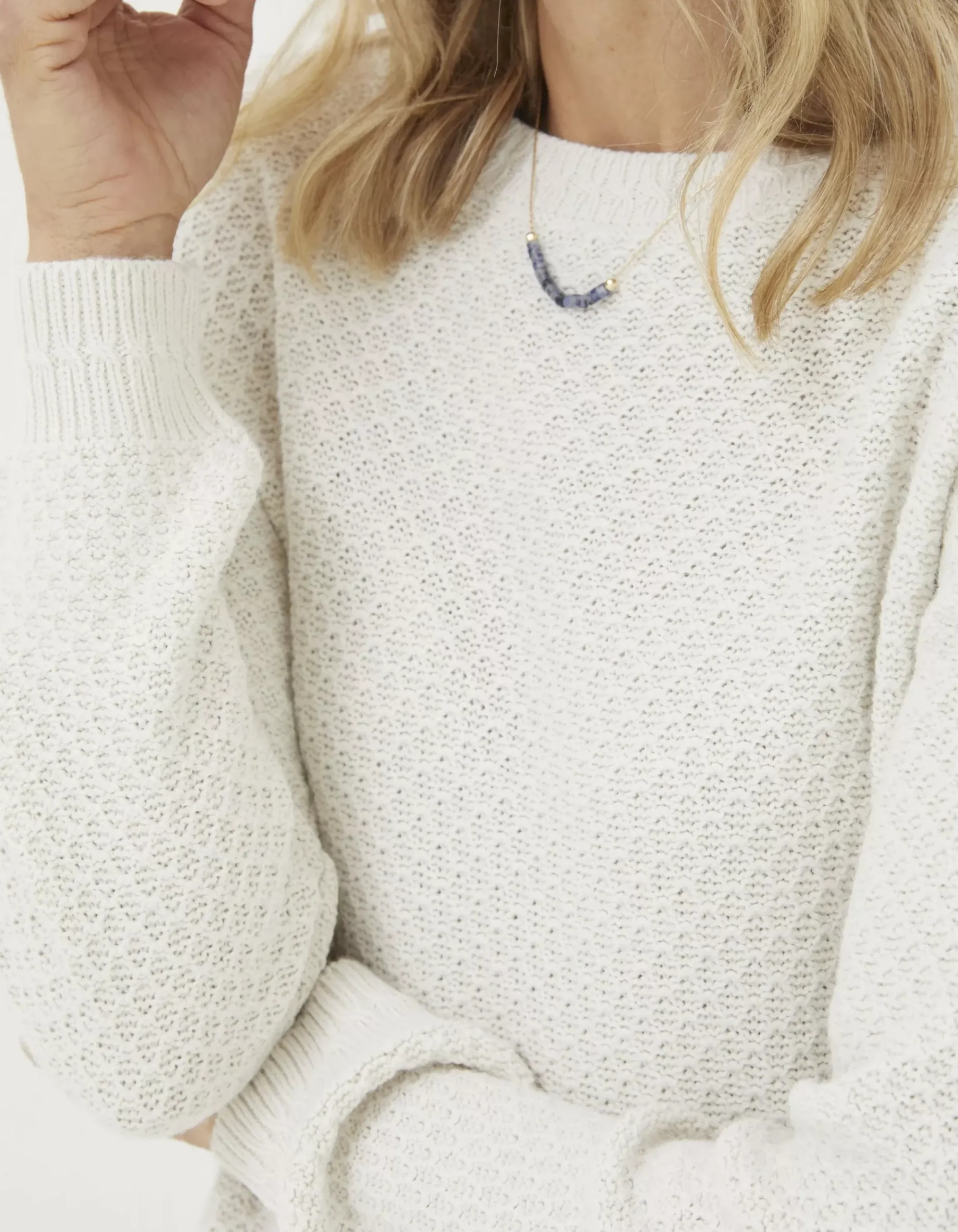 FatFace Ellie Crew Jumper Ivory Discount