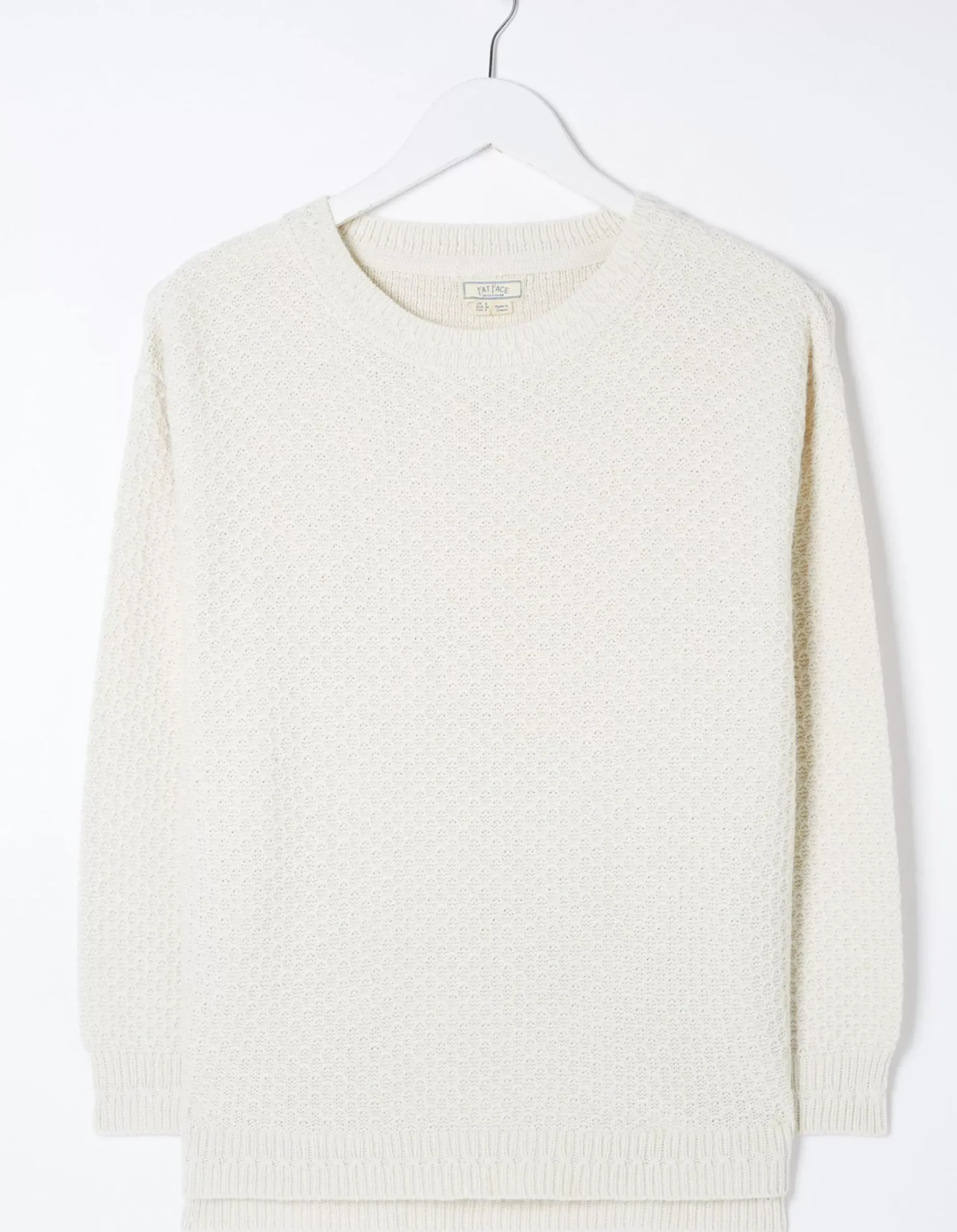 FatFace Ellie Crew Jumper Ivory Discount