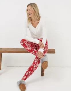 FatFace Ellie Forest Scapes Legging Cherry Red Sale