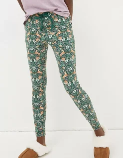 FatFace Ellie Lino Fox Legging Dark Teal New