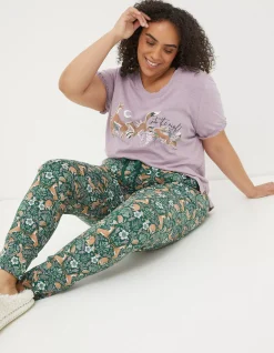 FatFace Ellie Lino Fox Legging Dark Teal New