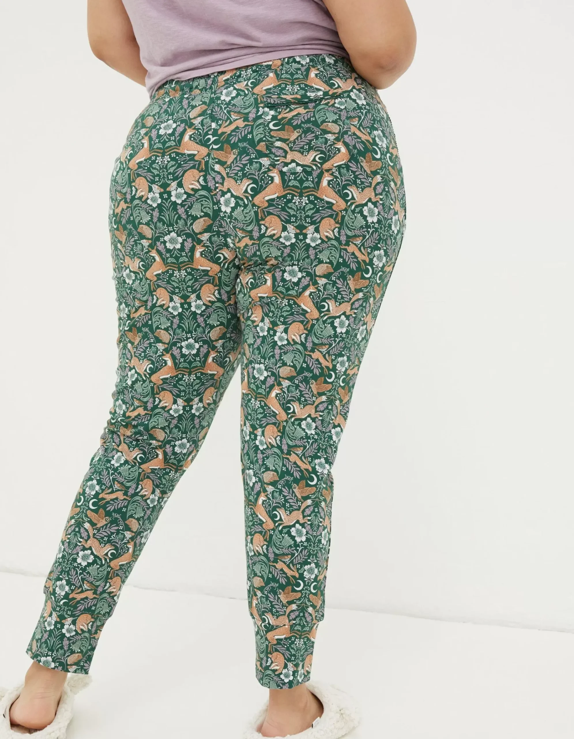 FatFace Ellie Lino Fox Legging Dark Teal New