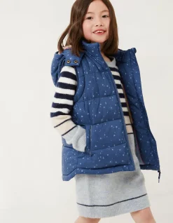 FatFace Ellie Printed Gilet Navy