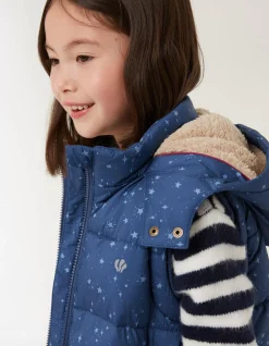 FatFace Ellie Printed Gilet Navy