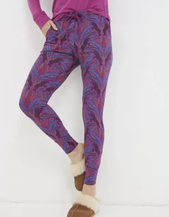 FatFace Ellie Zebra Leggings Fuchsia Pink Outlet