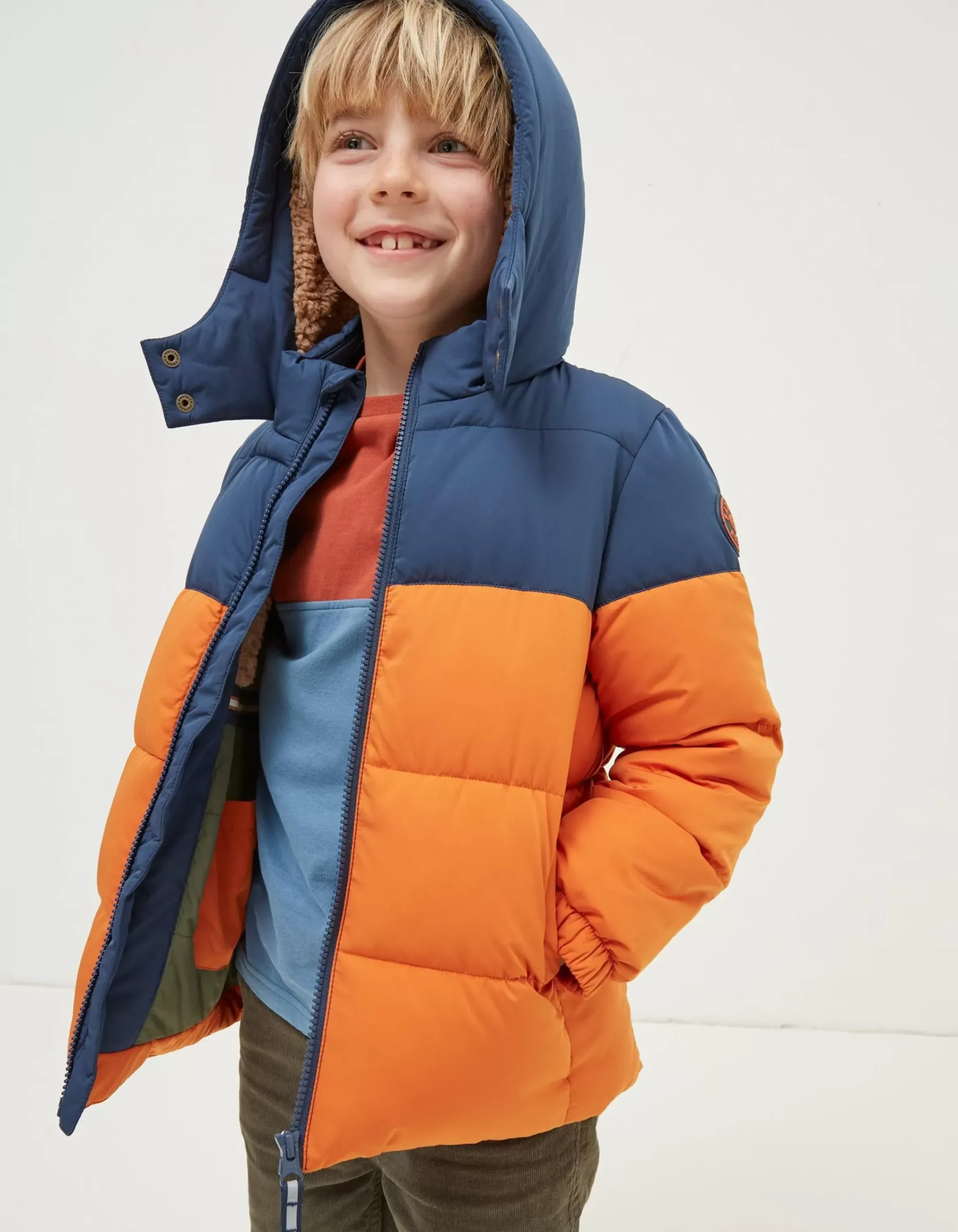 FatFace Ellis Padded Jacket Orange Outlet