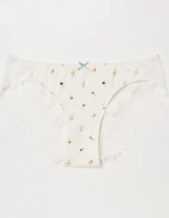 FatFace Emily Floral Cheeky Knickers White