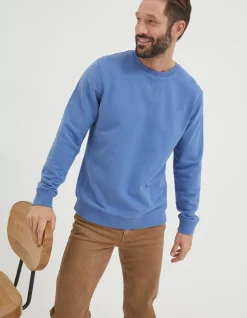 FatFace Emsworth Crew Neck Sweatshirt Cobalt Blue Online