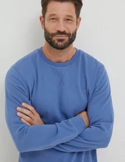 FatFace Emsworth Crew Neck Sweatshirt Cobalt Blue Online