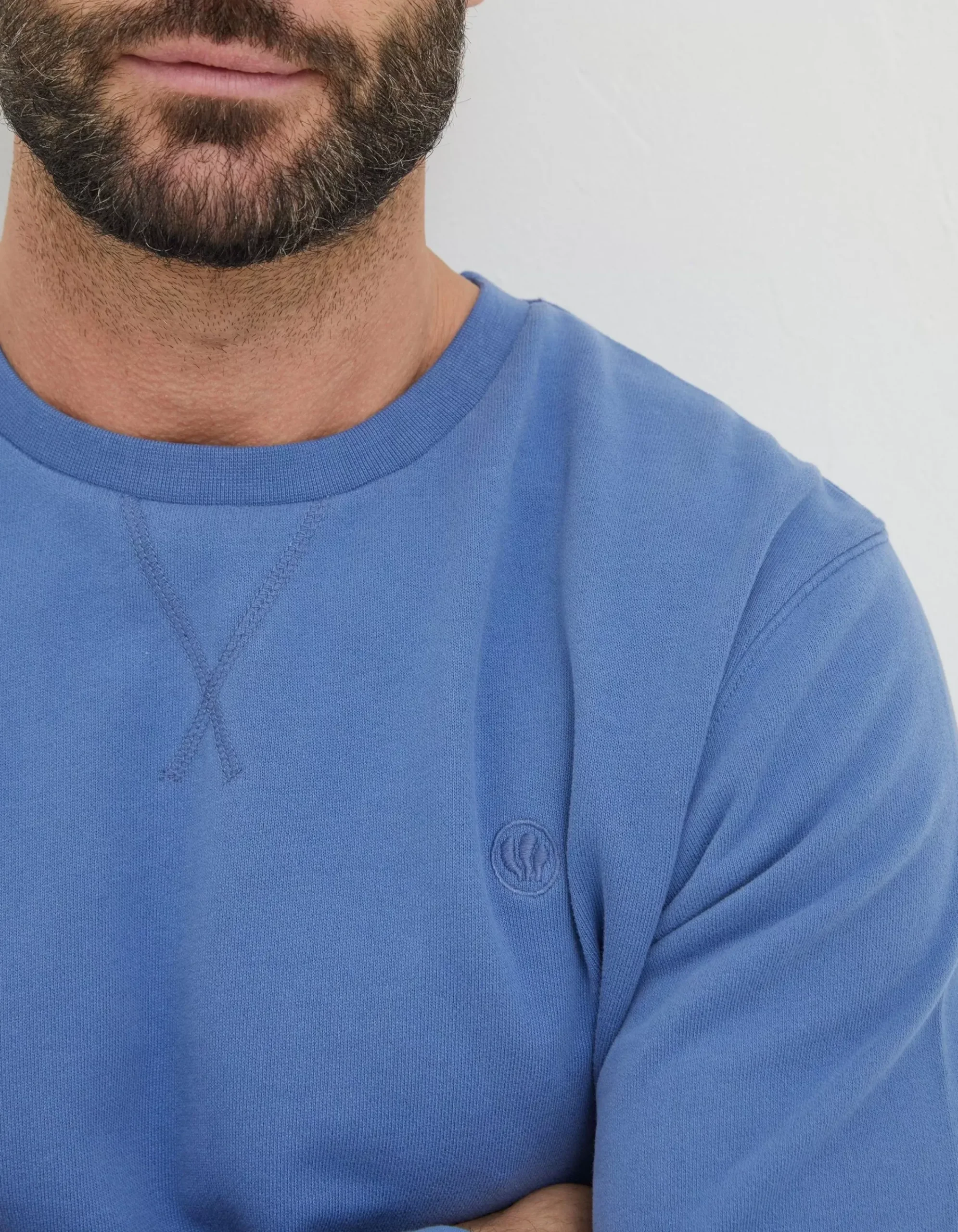 FatFace Emsworth Crew Neck Sweatshirt Cobalt Blue Online