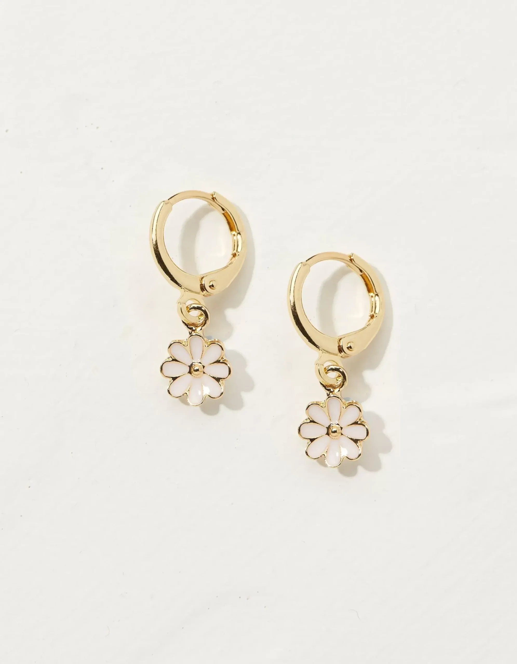 FatFace Enamel Flower Drop Earrings Gold Online