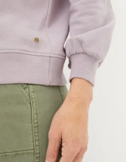 FatFace Enjoy The Now Sweatshirt Lilac Hot