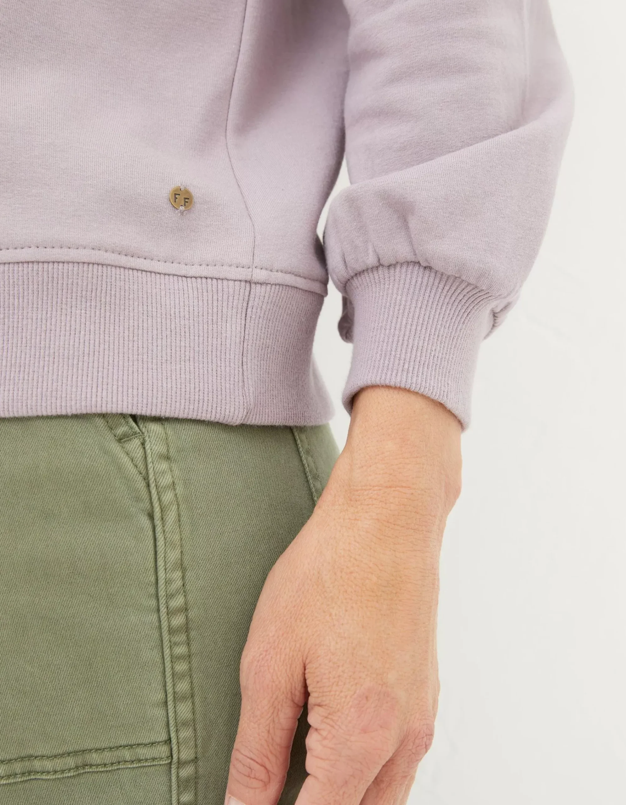 FatFace Enjoy The Now Sweatshirt Lilac Hot