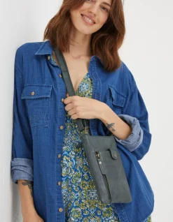 FatFace Essie Phone Bag Teal Blue Hot
