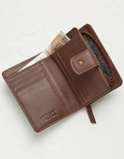 FatFace Etta Leather Zip Purse Chocolate Brown Online