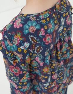 FatFace Eva Garden Floral Blouse Navy Hot