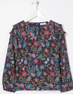 FatFace Eva Garden Floral Blouse Navy Hot