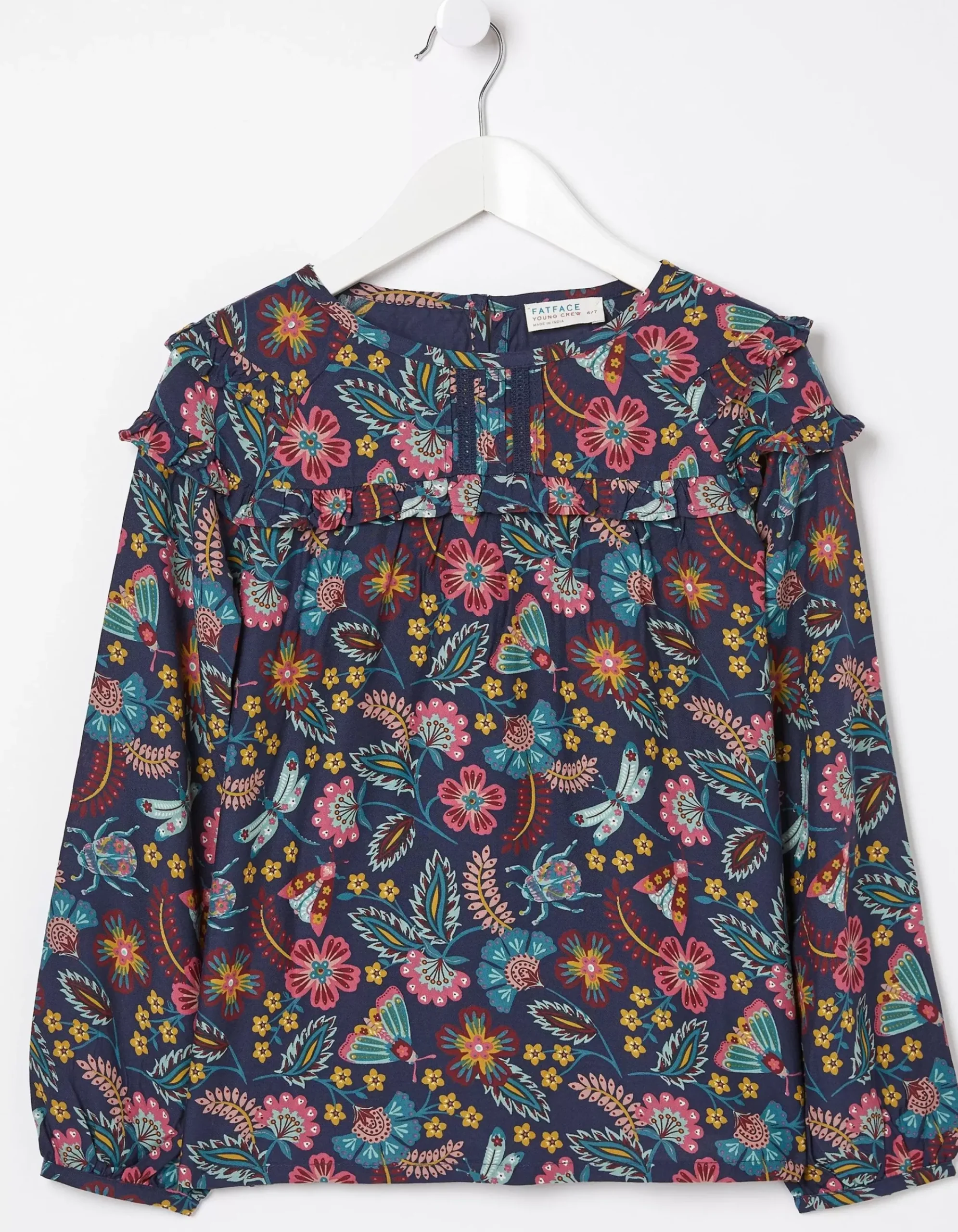 FatFace Eva Garden Floral Blouse Navy Hot