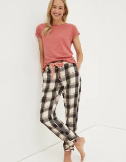 FatFace Eva Large Check Pyjama Black Online