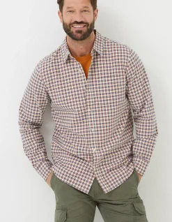 FatFace Everly Check Shirt Washed Red Online