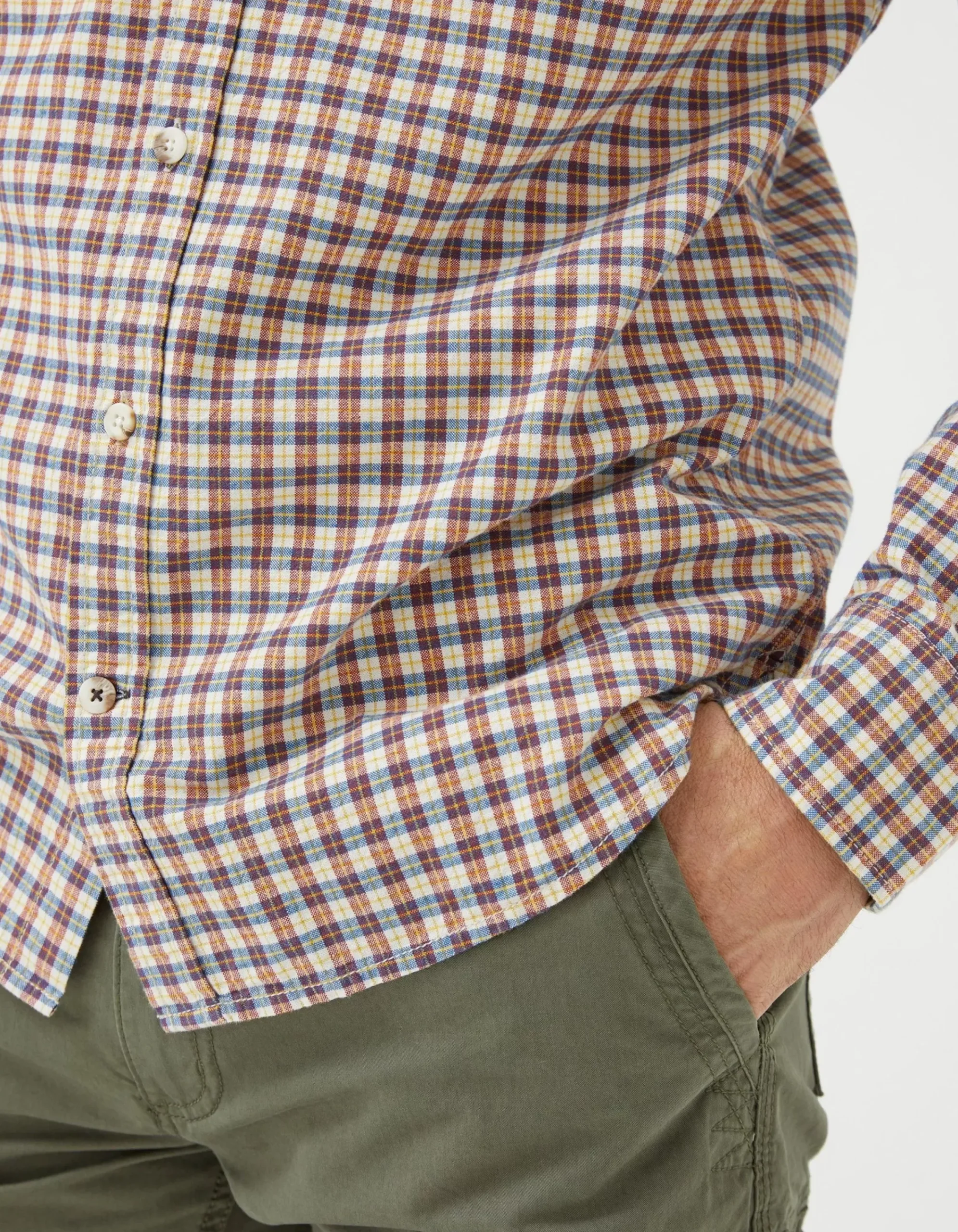 FatFace Everly Check Shirt Washed Red Online