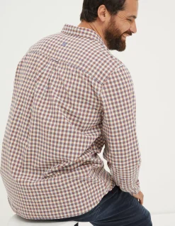 FatFace Everly Check Shirt Washed Red Online