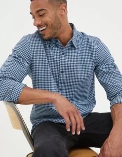 FatFace Everly Gingham Shirt Light Blue Best