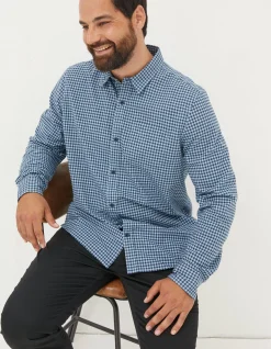 FatFace Everly Gingham Shirt Light Blue Best