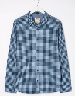 FatFace Everly Gingham Shirt Light Blue Best