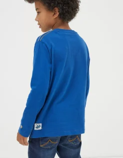 FatFace Explore Graphic T-Shirt Cobalt Blue Hot