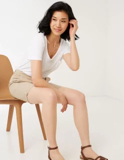 FatFace Falmouth Bermuda Chino Shorts Stone Discount