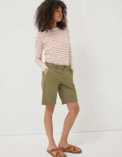 FatFace Falmouth Bermuda Chino Shorts Khaki Green Outlet