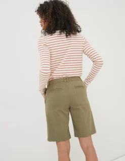 FatFace Falmouth Bermuda Chino Shorts Khaki Green Outlet