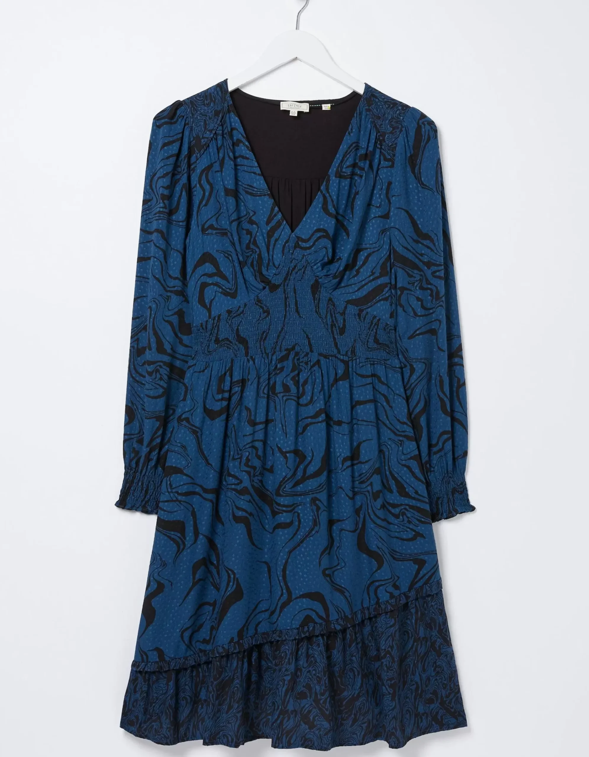 FatFace Farah Marble Dress Teal Blue Sale