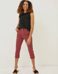 FatFace Farnham Cropped Chinos Washed Red Sale