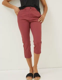 FatFace Farnham Cropped Chinos Washed Red Sale