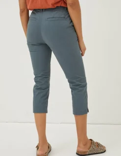 FatFace Farnham Cropped Chinos Teal Green New