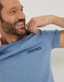 FatFace Another Day T-Shirt Chambray Blue New