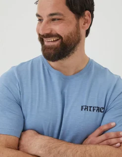 FatFace Another Day T-Shirt Chambray Blue New
