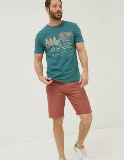 FatFace Surf Club T-Shirt Teal Green Best